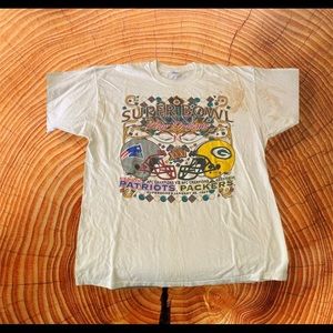 VINTAGE PACKERS PATRIOTS 1997 SUPER BOWL SHIRT